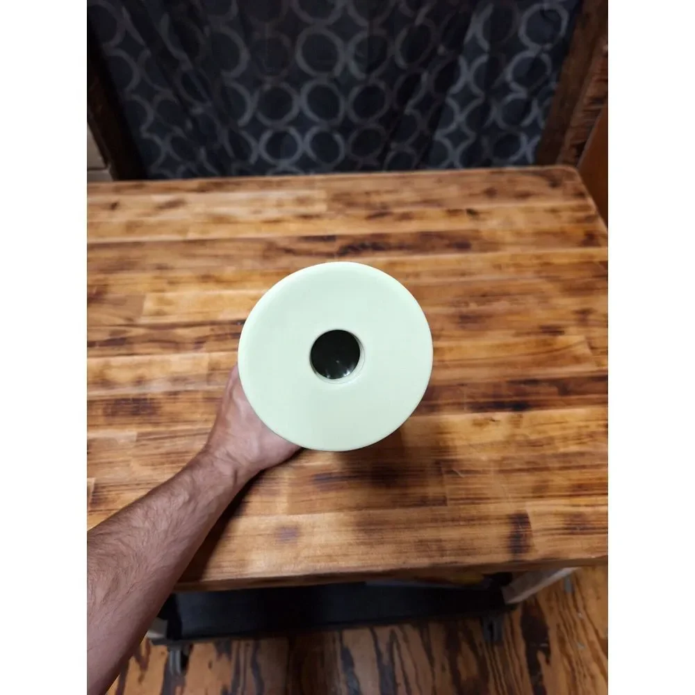 10' MCM Pottery Tilt Head Vase Modern Design Light‎ Green Avocado Vintage Decor